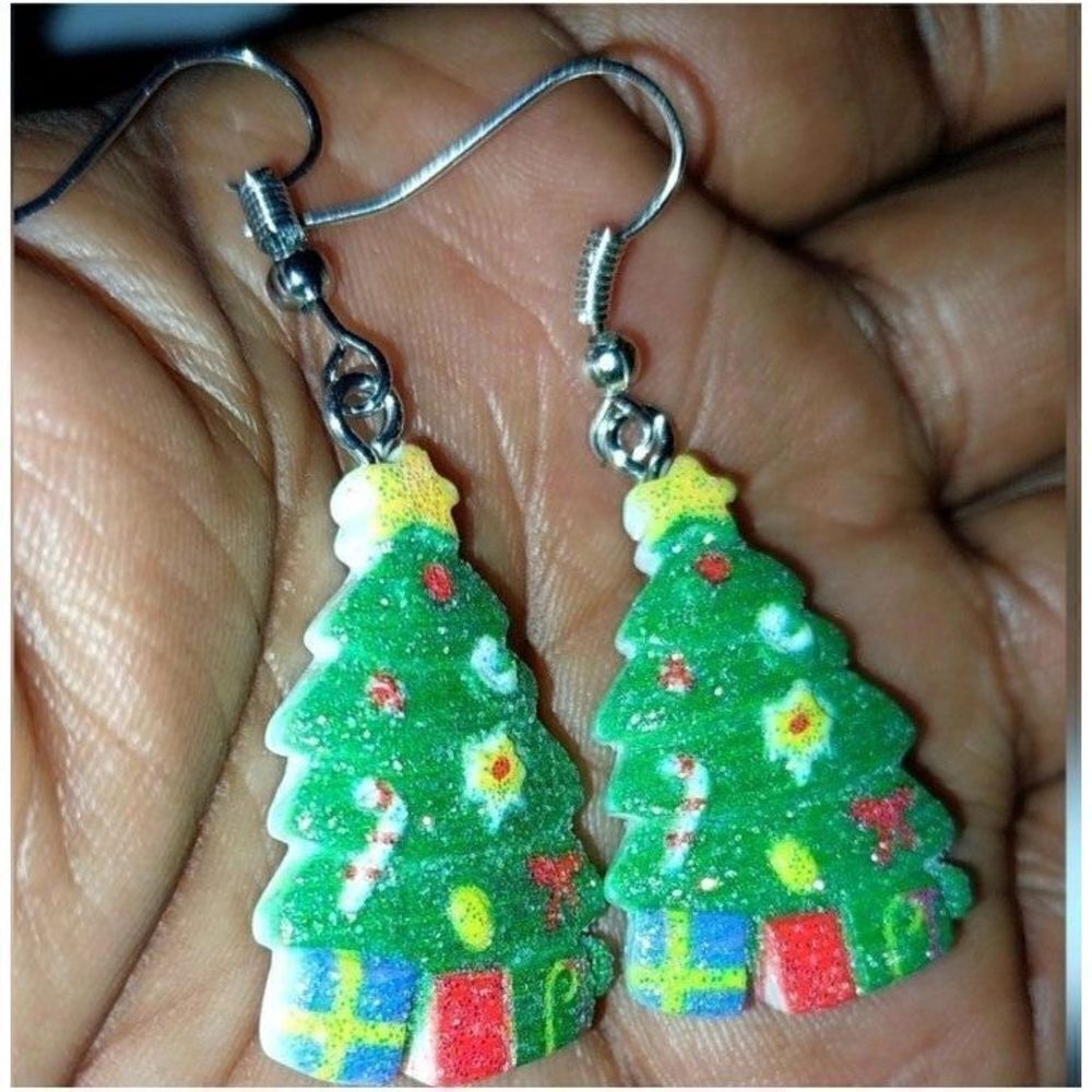 Vintage Christmas Tree earrings